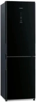 Холодильник Hitachi R-BG410PUC6X GBK 2-хкамерн. черный стекло инвертер