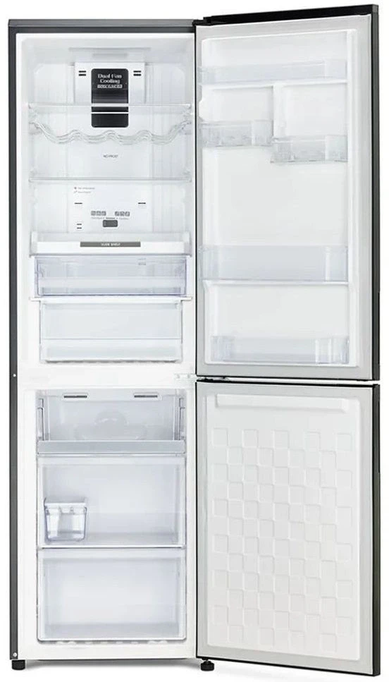 Холодильник Hitachi R-BG410PUC6X GBK 2-хкамерн. черный стекло инвертер