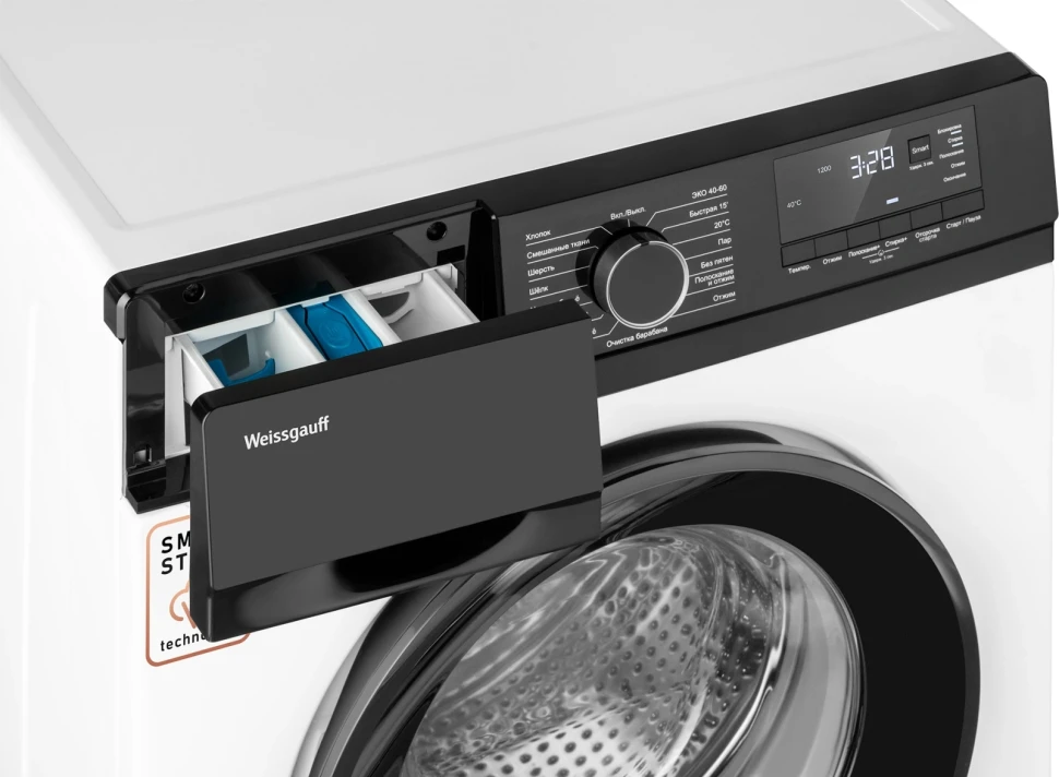 Стиральная машина Weissgauff WM 45106 Steam класс: A+ загр.фронтальная макс.:6кг белый  