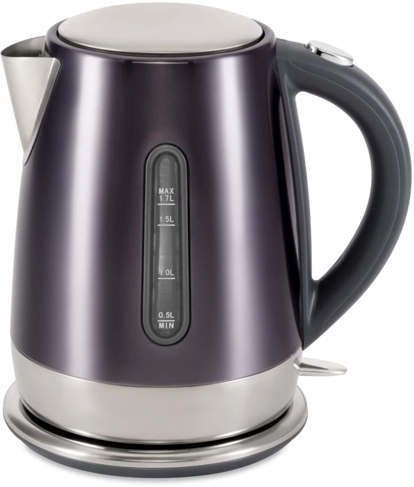 Чайник электрический Hyundai HYK-S7777 1.7л. 2200Вт графит/серебристый корпус: металл  