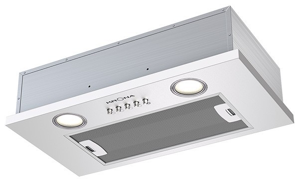 Вытяжка встраиваемая Krona Selina 600 PB белый управление: кнопочное (1 мотор)  