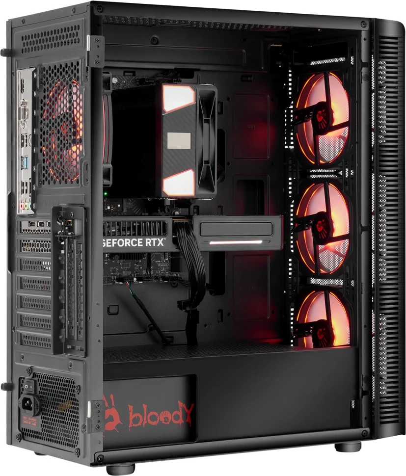 ПК Bloody BD-PC RAB84T2 MT Ryzen 7 7700 (3.8) 32Gb SSD1Tb RTX5060 8Gb Windows 11 Home 64 2.5xGbitEth 650W черный (RUS) (2142055)  