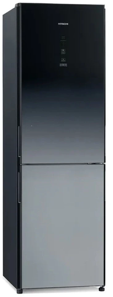 Холодильник Hitachi R-BG410PUC6X XGR 2-хкамерн. серый стекло инвертер  