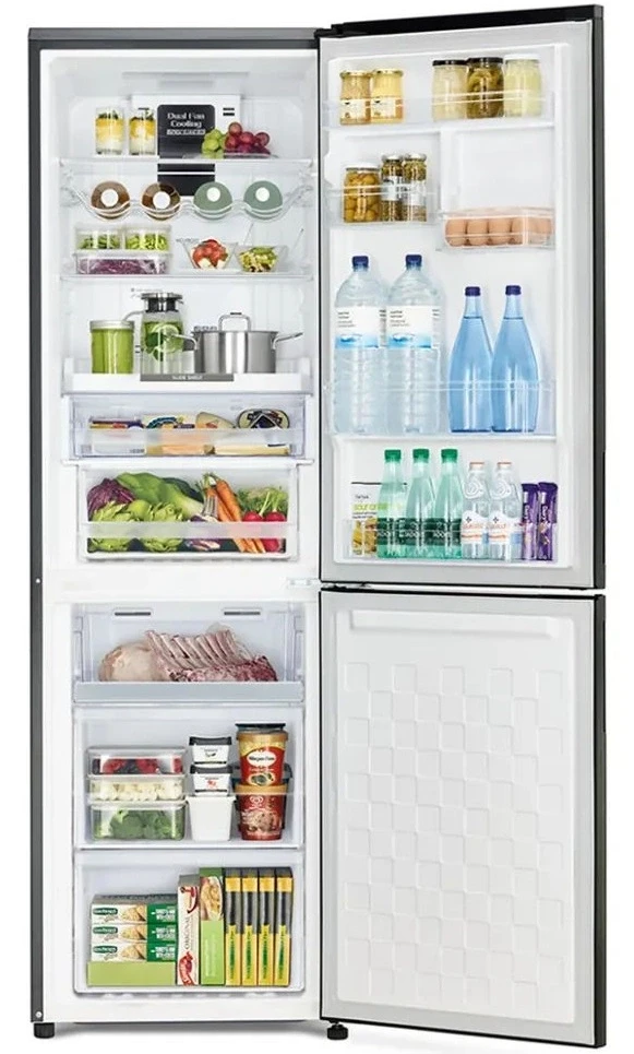 Холодильник Hitachi R-BG410PUC6X XGR 2-хкамерн. серый стекло инвертер  