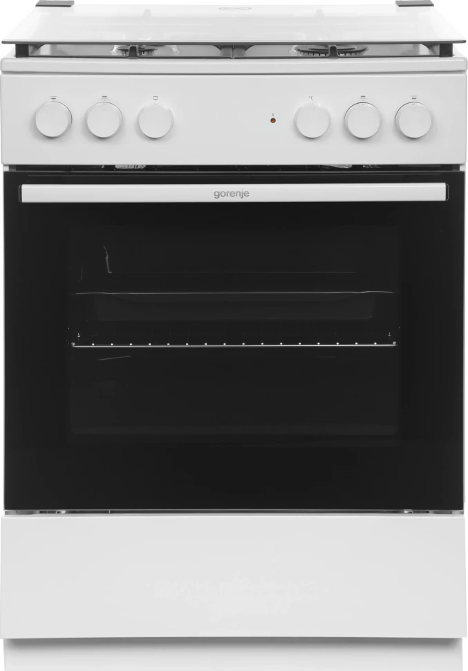 Плита Комбинированная Gorenje GK6A20WF белый (стеклянная крышка) реш.чугун