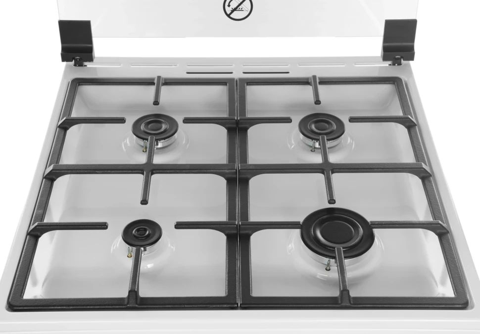 Плита Комбинированная Gorenje GK6A20WF белый (стеклянная крышка) реш.чугун