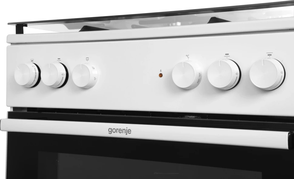 Плита Комбинированная Gorenje GK6A20WF белый (стеклянная крышка) реш.чугун