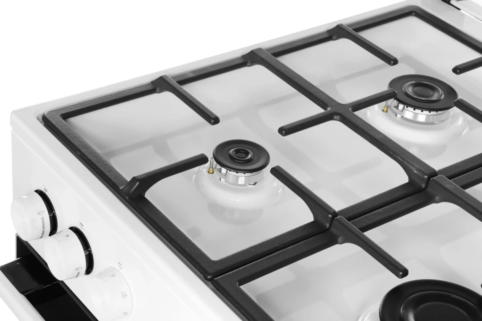 Плита Комбинированная Gorenje GK6A20WF белый (стеклянная крышка) реш.чугун