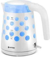 Чайник электрический Vitek VT-7048 1.7л. 2200Вт белый корпус: пластик