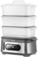 Пароварка Kitfort КТ-6280 3ярус. 1050Вт серый/серебристый