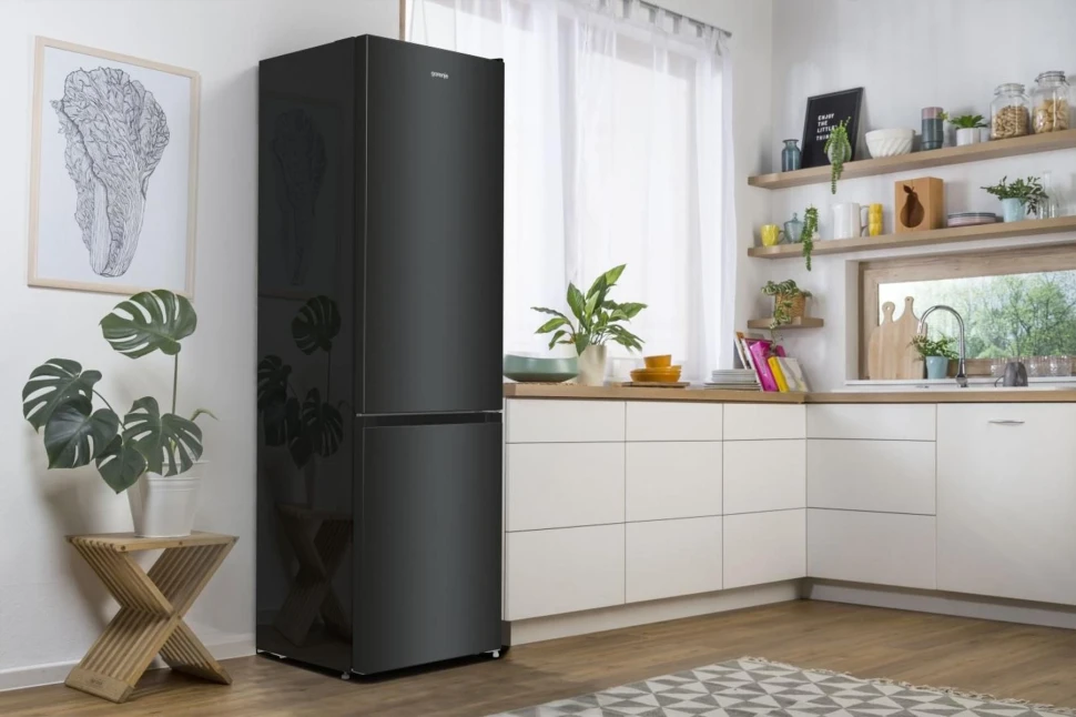 Холодильник Gorenje NRK6202EBXL4 2-хкамерн. черный мат.