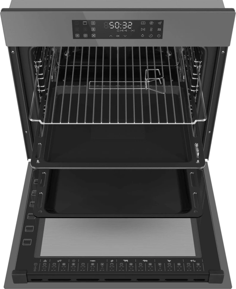 Духовой шкаф Электрический Maunfeld EOEH7614LGR серый