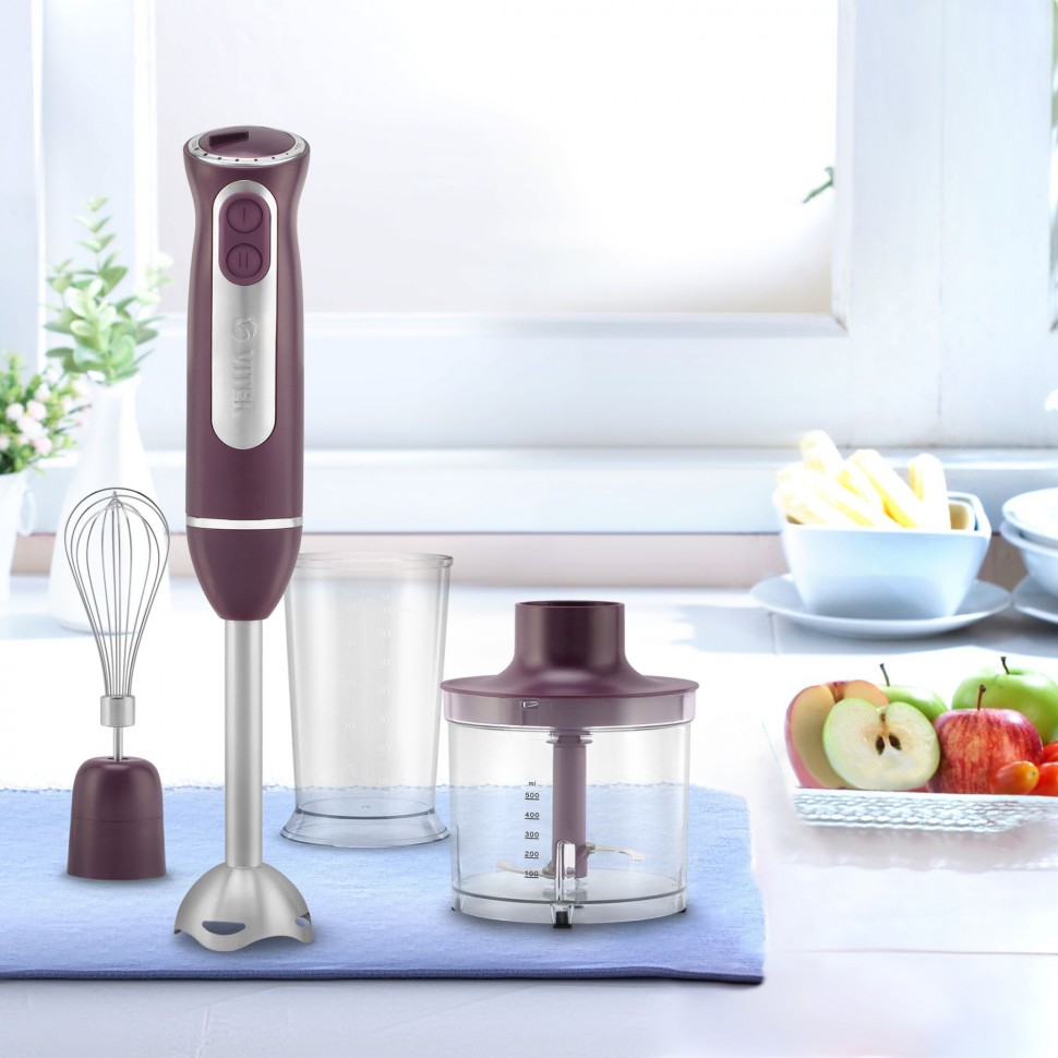 Блендер погружной Vitek VT-8535 900Вт бордовый  