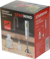 Блендер погружной Starwind SBP1113 750Вт белый/зеленый