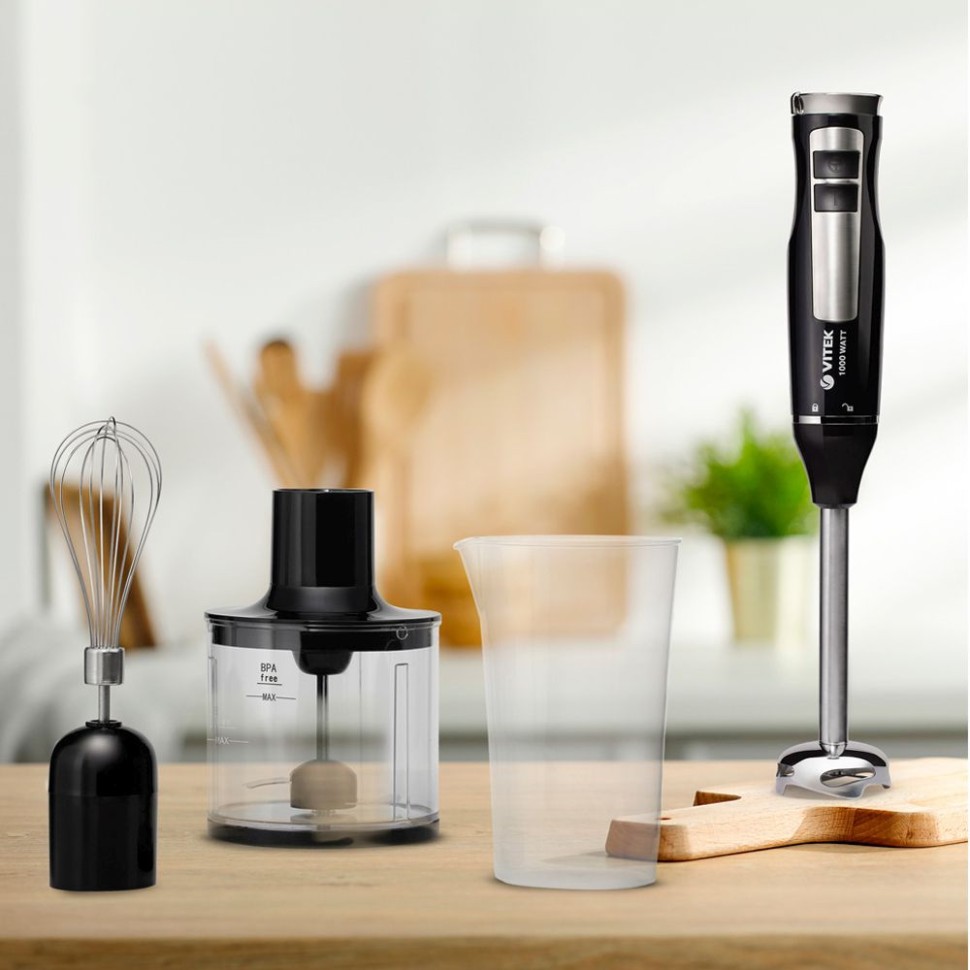 Блендер погружной Vitek VT-8542 1000Вт черный  
