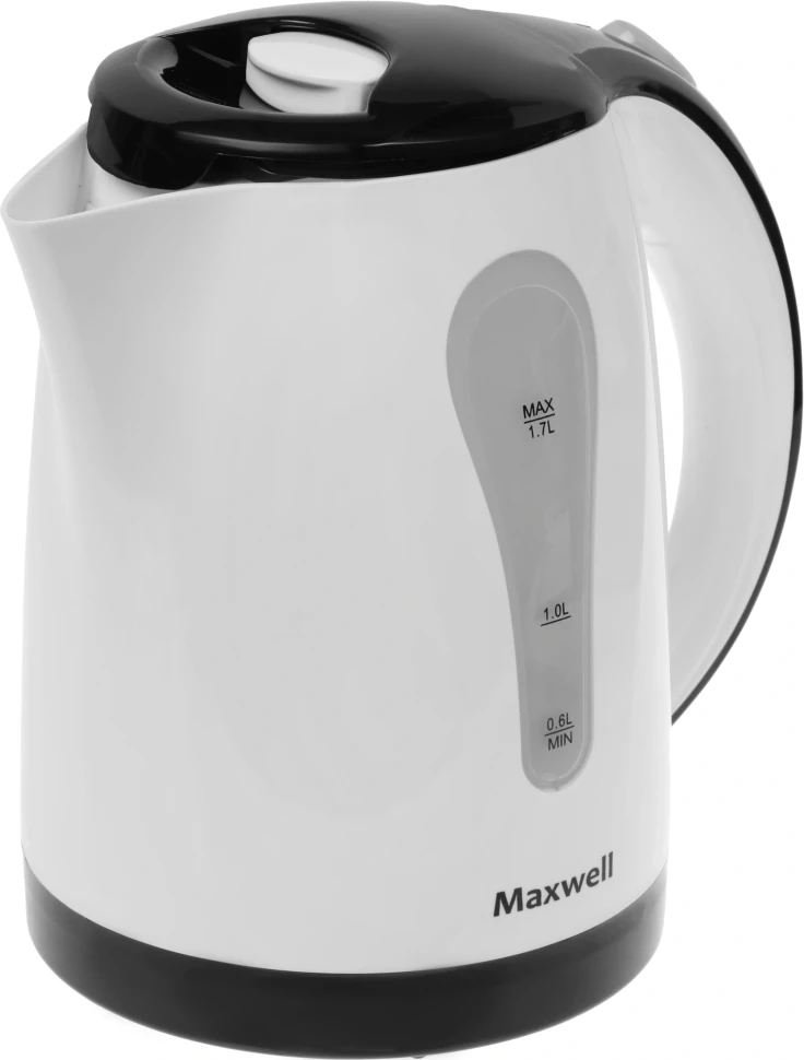 Чайник электрический Maxwell MW-1079 1.7л. 2200Вт белый/черный корпус: пластик  