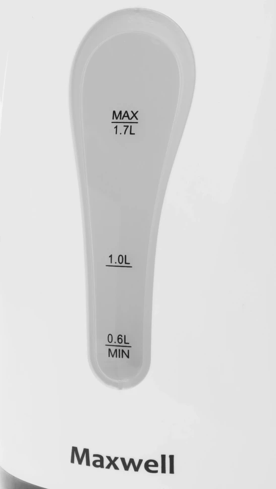 Чайник электрический Maxwell MW-1079 1.7л. 2200Вт белый/черный корпус: пластик  