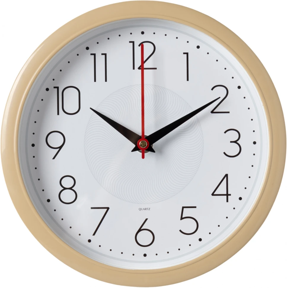 Часы настенные аналоговые Бюрократ WALLC-R83P D22см белый/бежевый (WALLC-R83P22/IVORY)  