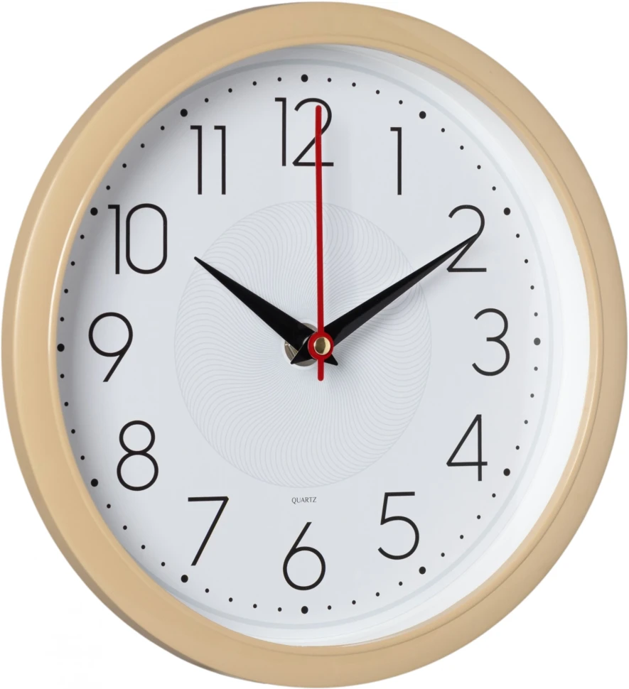 Часы настенные аналоговые Бюрократ WALLC-R83P D22см белый/бежевый (WALLC-R83P22/IVORY)  