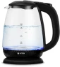 Чайник электрический Vitek VT-7074 1.7л. 2200Вт прозрачный/черный корпус: стекло/пластик  
