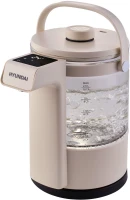 Чайник электрический Hyundai HYK-G7700 2.5л. 1400Вт кремовый/черный корпус: стекло