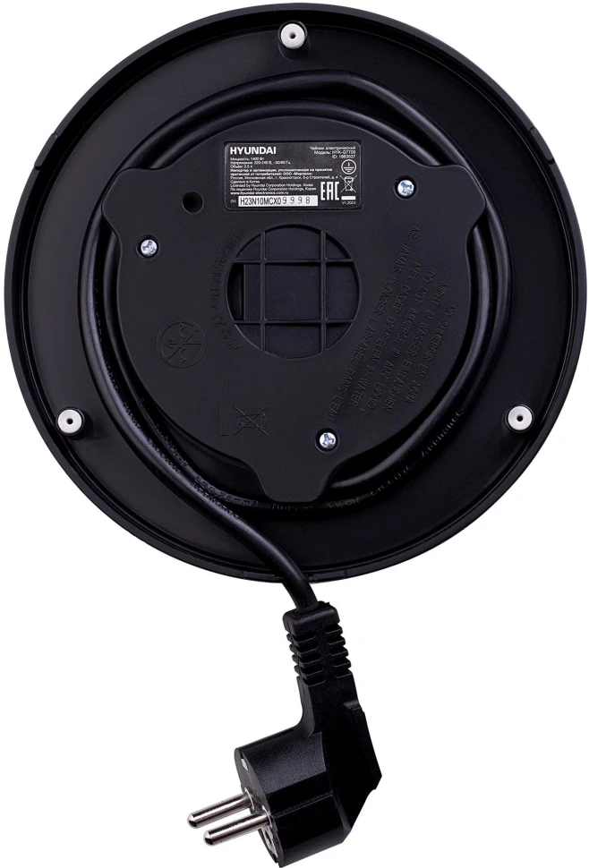 Чайник электрический Hyundai HYK-G7700 2.5л. 1400Вт кремовый/черный корпус: стекло  