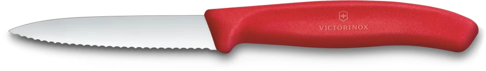 Нож кухонный Victorinox Swiss Classic 6.7631.С1 для овощей лезв.80мм серрейт. заточка красный  
