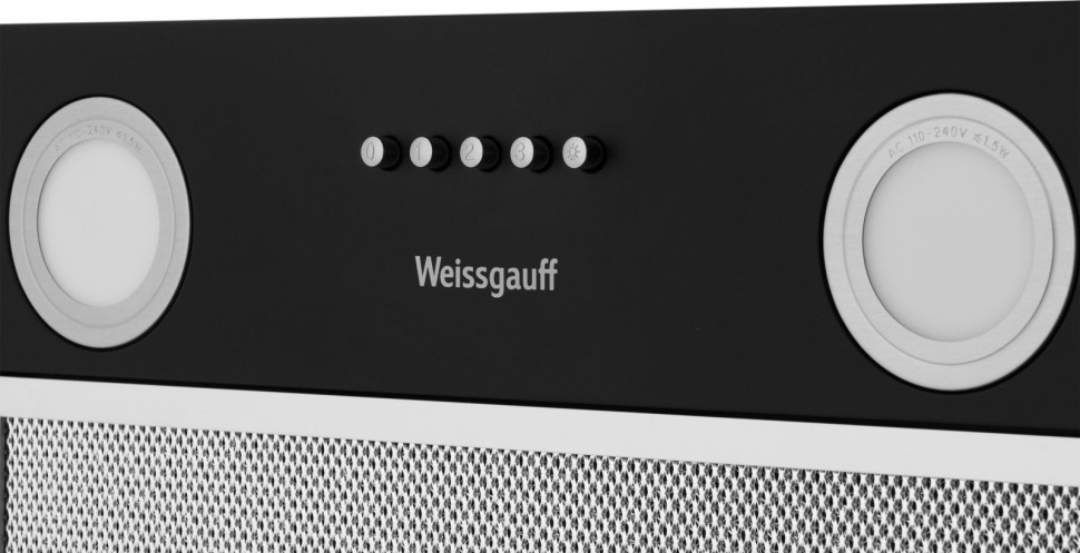 Вытяжка встраиваемая Weissgauff Box 456 Black черный управление: кнопочное (1 мотор)  