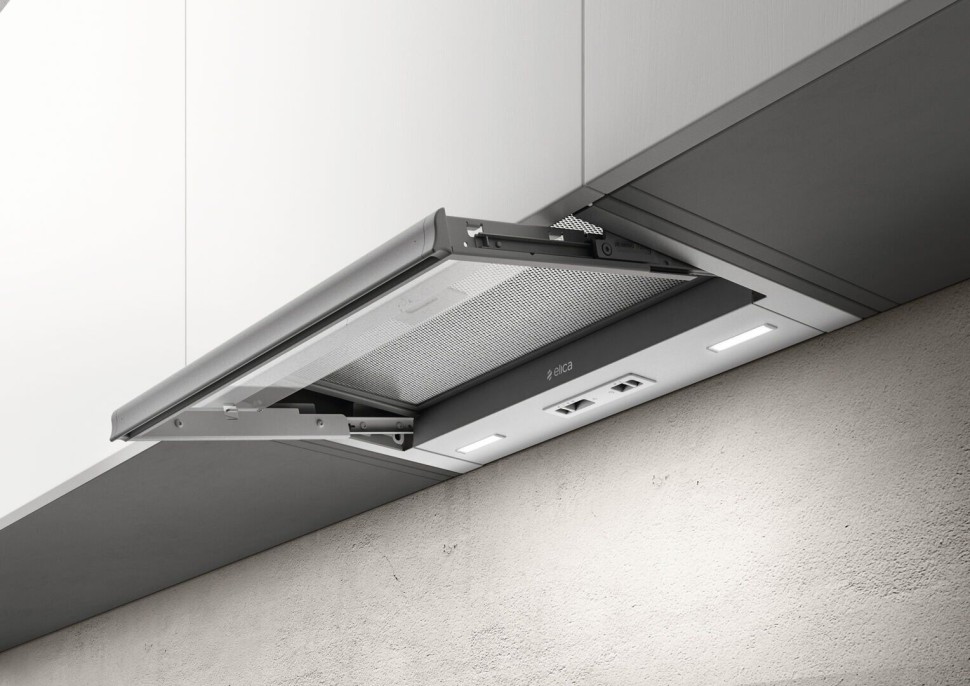 Вытяжка встраиваемая Elica Ciak 2.0 S GR/A/90 нержавеющая сталь управление: ползунковое (1 мотор)