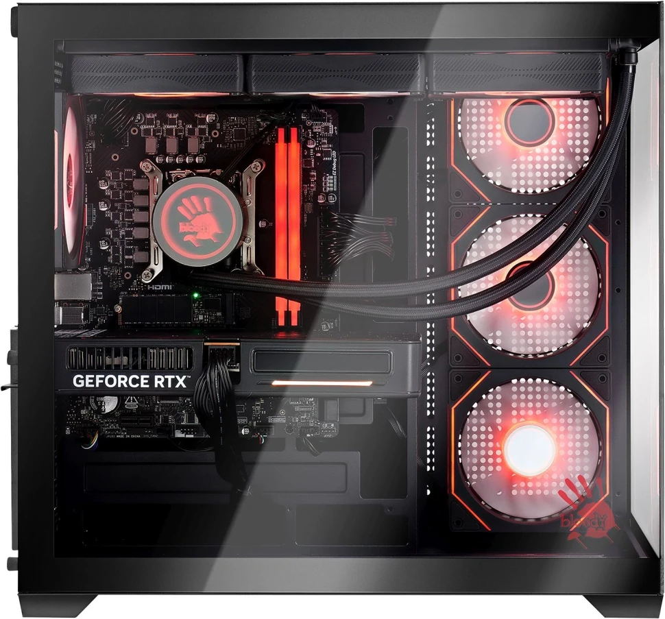 ПК Bloody BD-PC RAB84V2 TWR Ryzen 7 7700 (3.8) 32Gb SSD1Tb RTX5070 12Gb Windows 11 Home 64 2.5xGbitEth 750W черный (RUS) (2142128)  