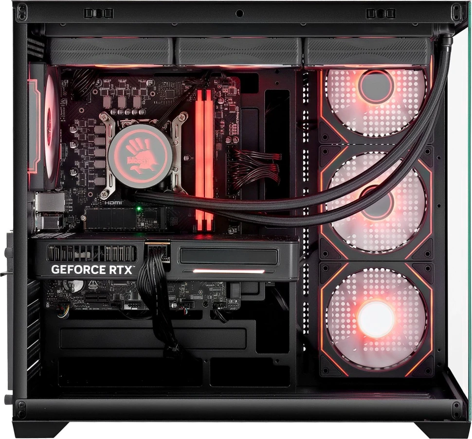 ПК Bloody BD-PC RAB84V2 TWR Ryzen 7 7700 (3.8) 32Gb SSD1Tb RTX5070 12Gb Windows 11 Home 64 2.5xGbitEth 750W черный (RUS) (2142128)  