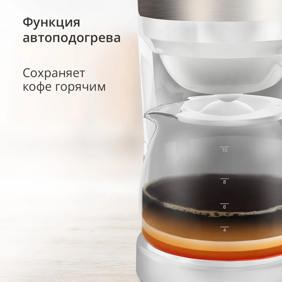 Кофеварка капельная Blackton Bt CM4115 750Вт белый  