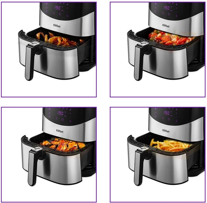 Аэрогриль Kitfort КТ-2231 1700Вт серебристый