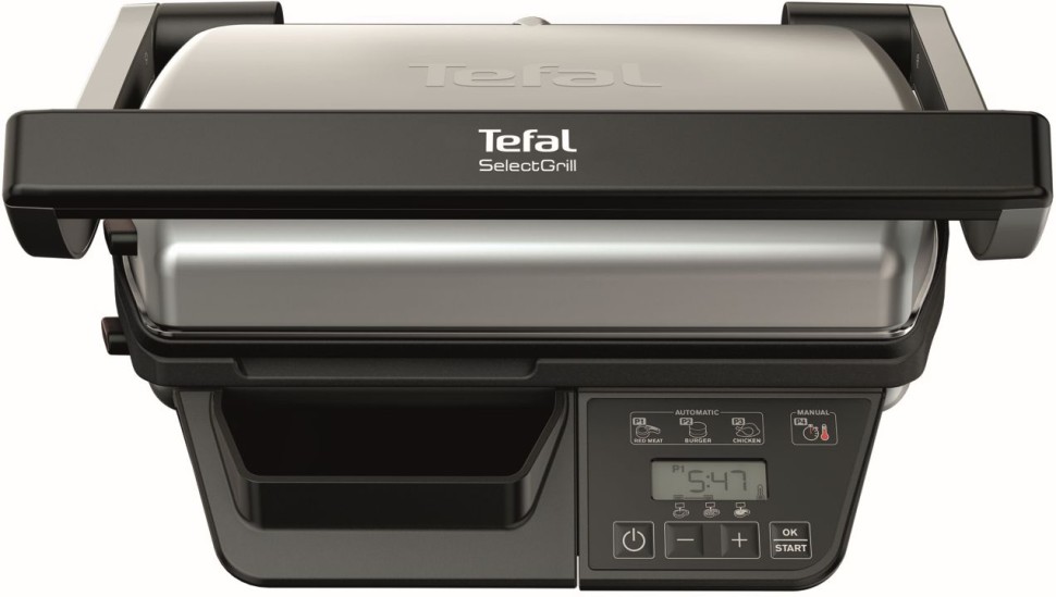 Электрогриль Tefal Optigrill GC740B30 2000Вт серебристый/черный