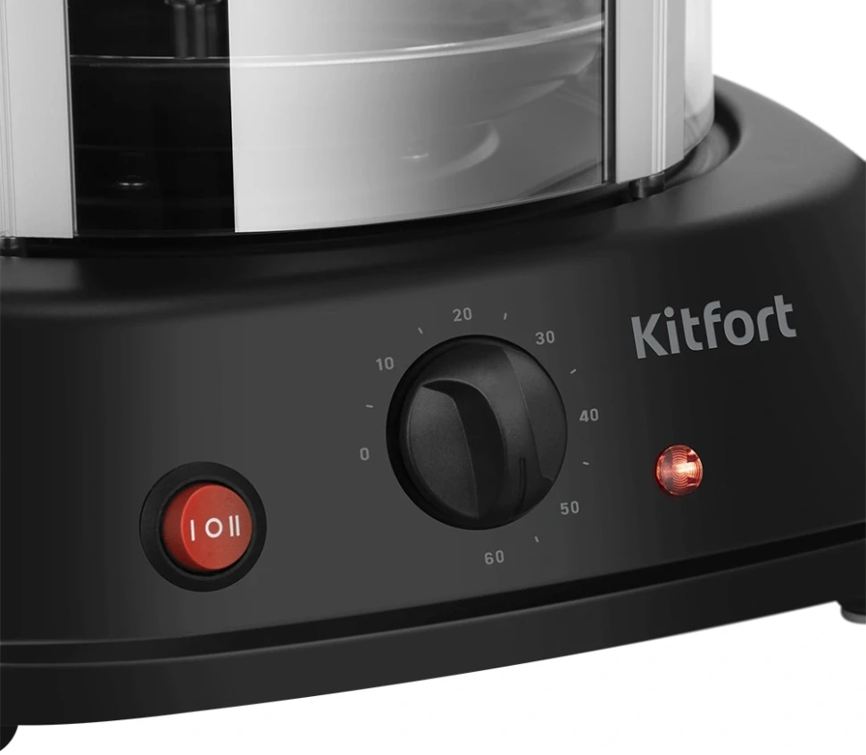 Шашлычница электрическая Kitfort КТ-1411 1500Вт серебристый/черный