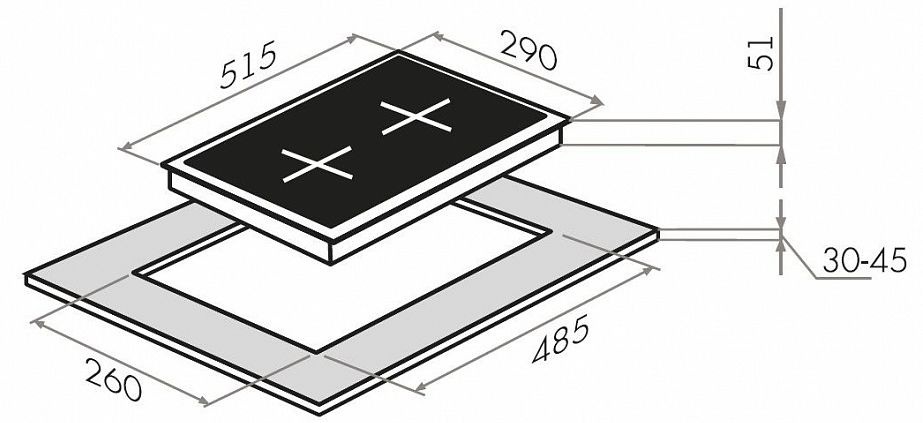 Газовая варочная поверхность Maunfeld EGHG.32.1CW/G белый  