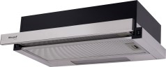Вытяжка встраиваемая Weissgauff TEL 06 1M IX нержавеющая сталь управление: кулисные переключатели (1 мотор)  