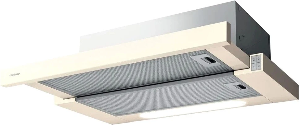 Вытяжка встраиваемая Jet Air Aurora LX/CR/F/60 кремовый управление: кнопочное (1 мотор)  