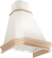 Вытяжка каминная Elikor Пергола 90П-650-П3Л бежевый/дуб неокрашенный управление: ползунковое (1 мотор)