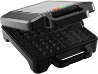Вафельница Kitfort КТ-4673 1600Вт черный/серебристый
