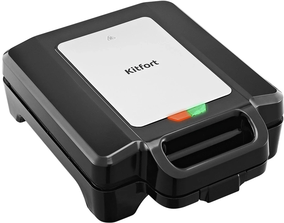 Вафельница Kitfort КТ-4673 1600Вт черный/серебристый