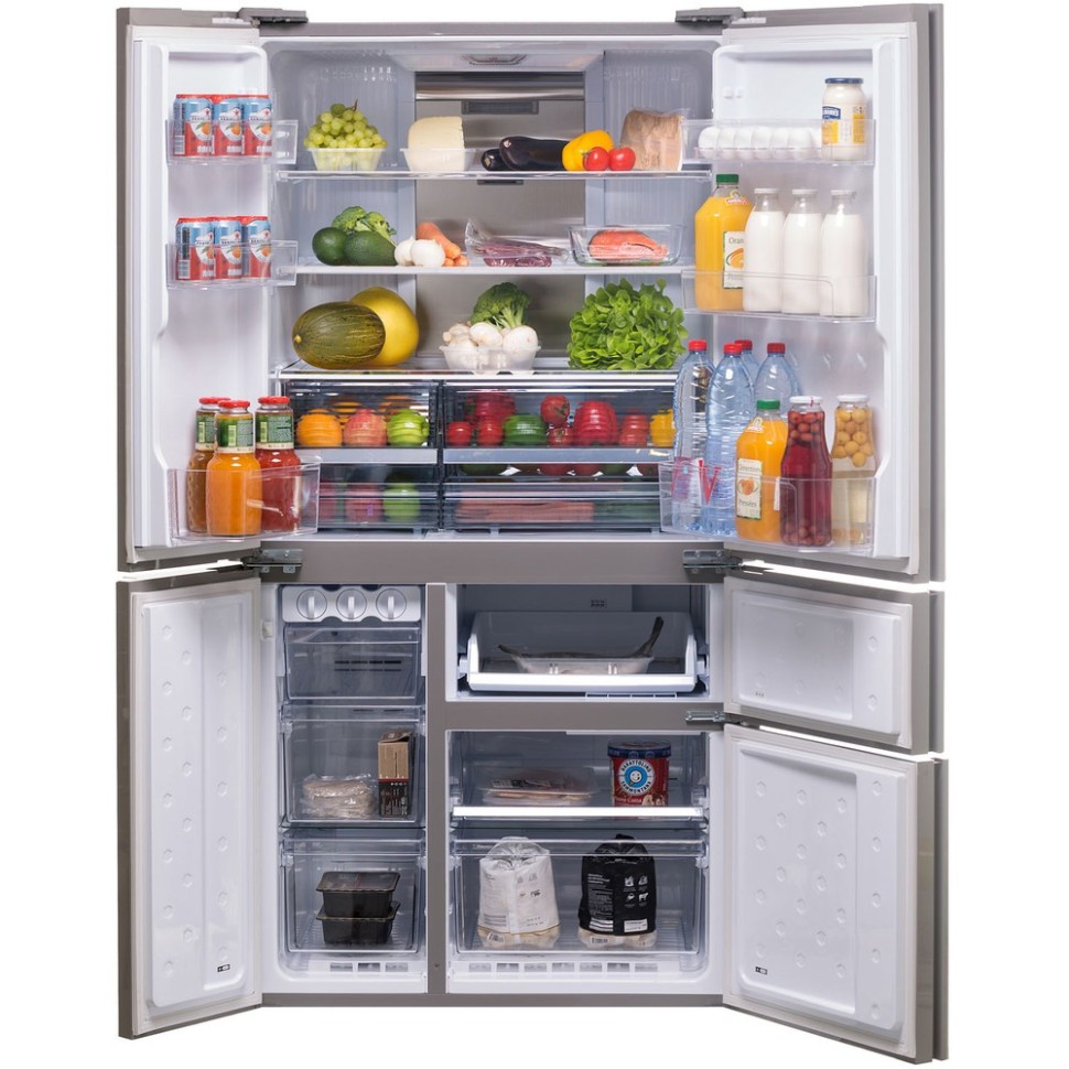 Холодильник трехкамерный Sharp SJ-EX98FBE Hybrid Cooling  