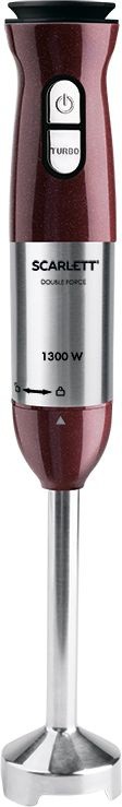 Блендер погружной Scarlett SC-HB42F54 1300Вт бордовый/стальной