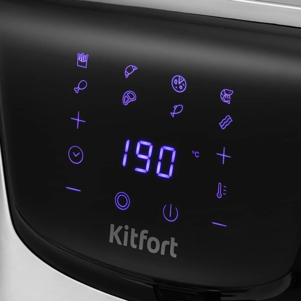 Аэрогриль Kitfort КТ-2232 1700Вт серебристый/черный