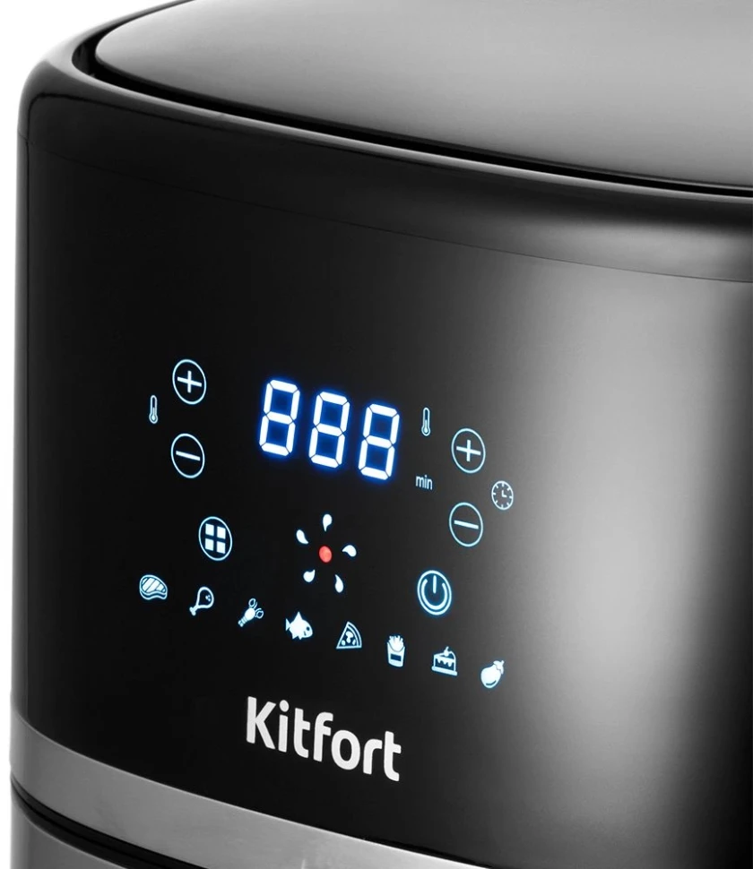 Аэрогриль Kitfort КТ-2221 1500Вт черный/серебристый