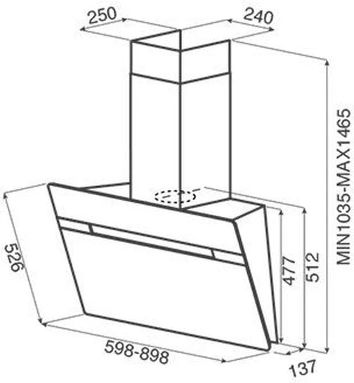 Вытяжка каминная Jet Air Viki WH/90/A белый управление: сенсорное (1 мотор)