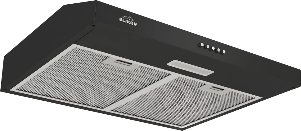 Вытяжка встраиваемая Elikor ECO BK 60 черный управление: кнопочное (2 мотора)  