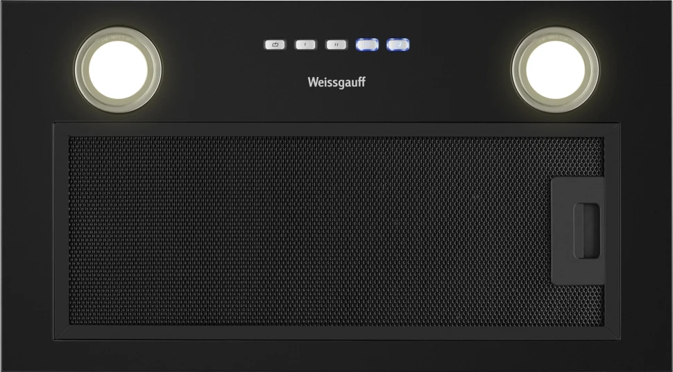 Вытяжка встраиваемая Weissgauff Fiona 60 BL черный управление: кнопочное (1 мотор)  