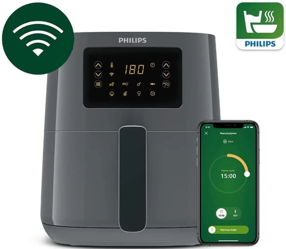 Аэрогриль Philips HD9255/60 1400Вт серый  