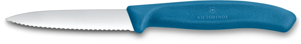 Нож кухонный Victorinox Swiss Classic (6.7632.C1) для чистки овощей и фруктов лезв.80мм серрейт. заточка синий  